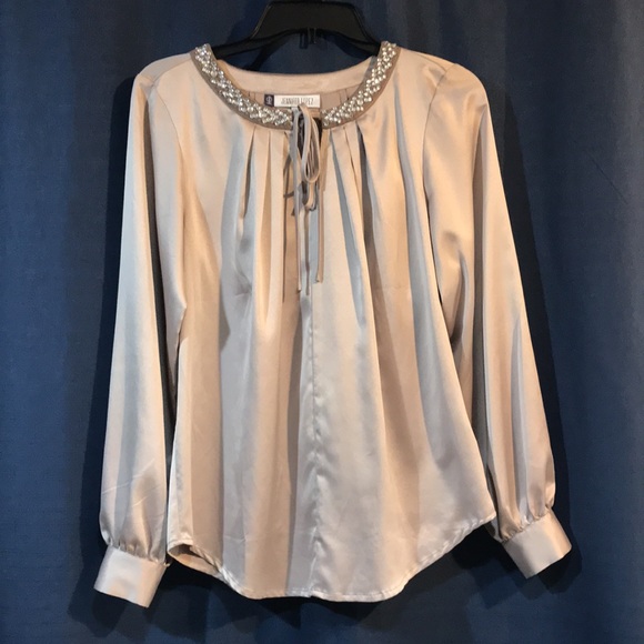 Jennifer Lopez Pale Pink Blouse Size Small - Picture 5 of 6